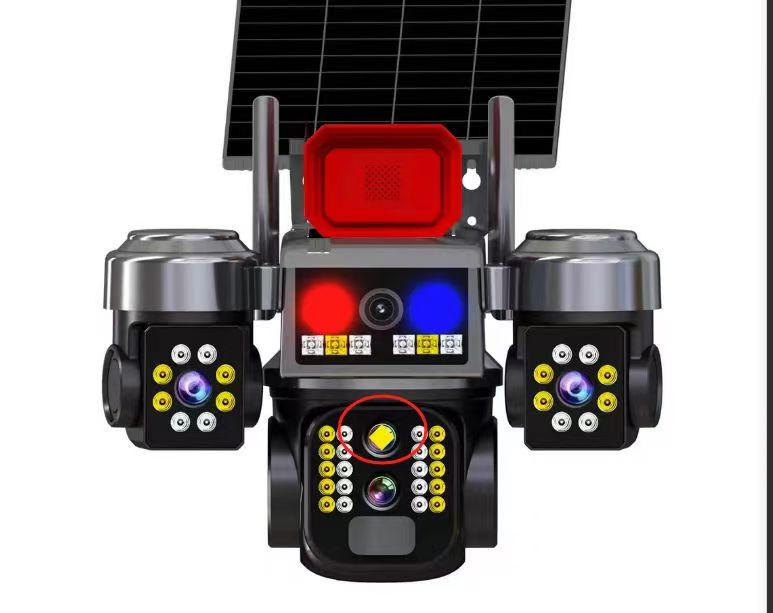 XW818 AOV 3 lens 1 ptz solar camera