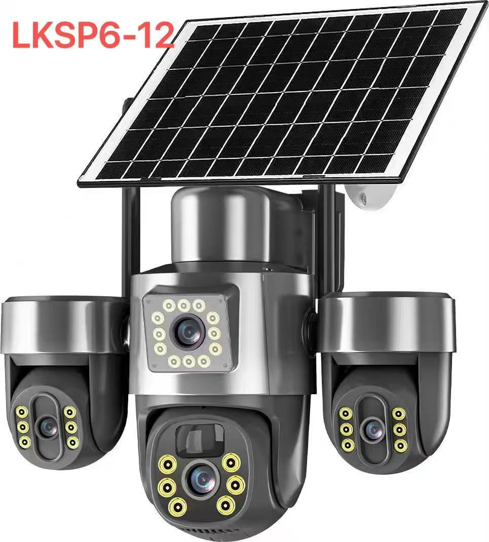 LKSP6-12 AOV 3 lense 3 ptz solar camera