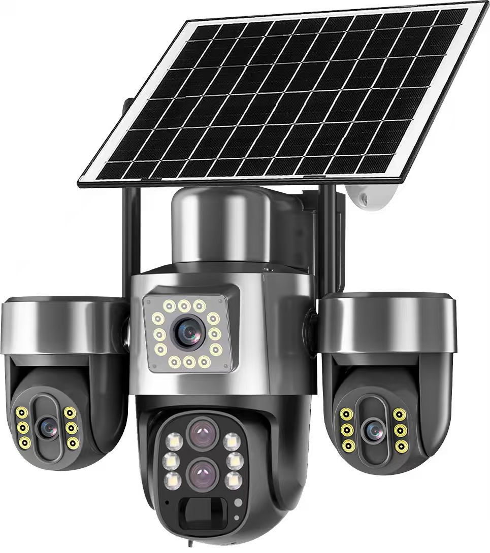 LKSP6-12Z 10XZOOM AOV 3 lense 3 ptz solar camera 10X ZOOM