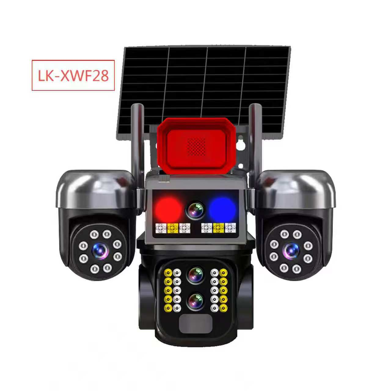 LK-XWF28Z 10X ZOOM AOV 4 lense 3 ptz solar camera 10X ZOOM